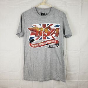 BSA Mens‎ Gray Short Sleeve Crew Neck Pullover Comfort Basic T Shirt Size Small